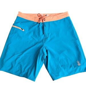 Driftline size 34 original drifties board shorts swim trunks blue orange lined